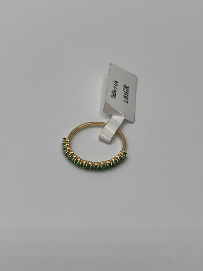 Anillo churumbela esmeralda Oro amarillo 18k / 1.61GR / 7 1/4 (JOYA)