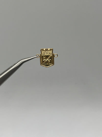 Herraje Atletico Nacional Oro amarillo 18k 0,51 Gr / 1,2 Cm