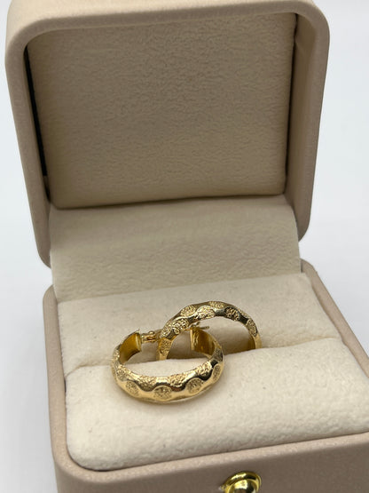 Candonga Mateada Oro amarillo 18k 2,87 Gr / 2 Cm