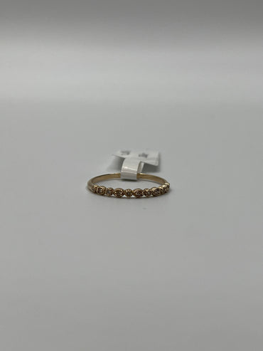 Anillo Circon Blanco Oro amarillo 18k / Talla 7 / 1,18 Gr / 2 mm