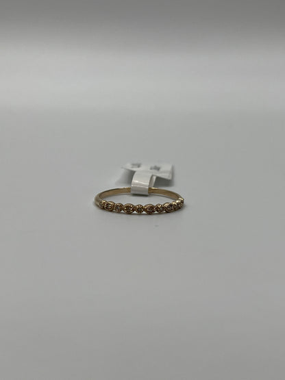 Anillo Circon Blanco Oro amarillo 18k / Talla 7 / 1,18 Gr / 2 mm