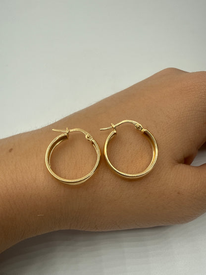 Candonga Lisa Oro amarillo 18k 2,19 Gr / 3,80 Cm