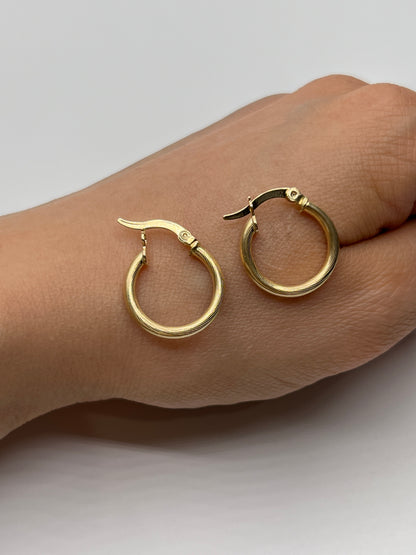 Candonga Lisa Rayada Oro amarillo 18k 1,56 Gr / 1,9 Cm
