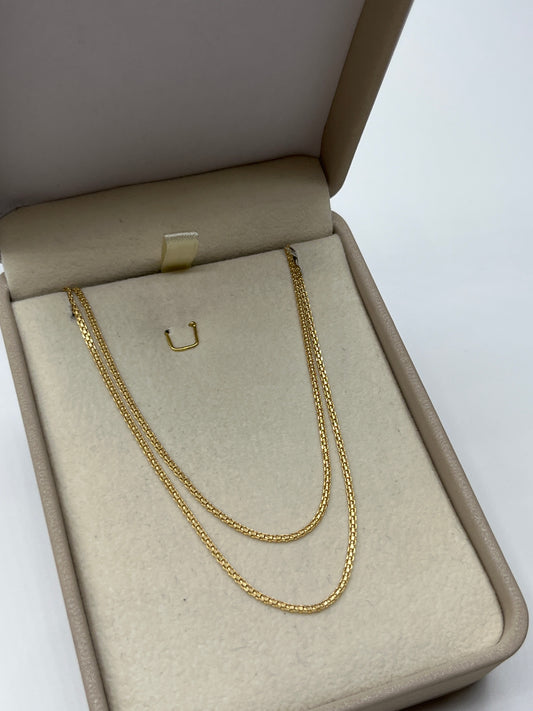 Cadena It Mini China Oro amarillo 18k +3 / 2,56 Gr / 1 mm / 45 Cm