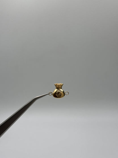 Herraje Bolsa dinero Oro amarillo 18k 0,62 Gr / 1,2 Cm
