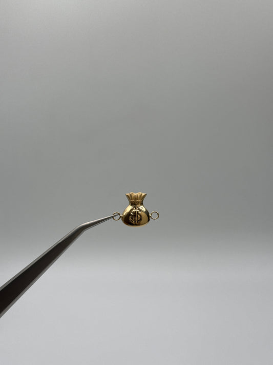 Herraje Bolsa dinero Oro amarillo 18k 0,62 Gr / 1,2 Cm