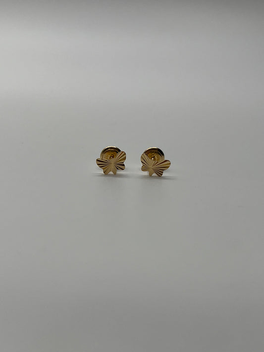 Topos Mariposa Diamantada Oro amarillo 18k 0,70 Gr / 7,33 mm