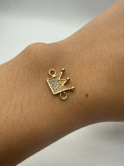 Herraje RX Circon Blanco Oro amarillo 18k 1,08 Gr / 1 Cm