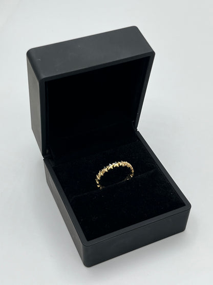 Anillo estrella Oro amarillo 18k / Talla 8 1/4 / 2,03 Gr / 3 mm