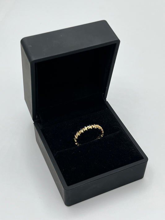 Anillo estrella Oro amarillo 18k / Talla 8 1/4 / 2,03 Gr / 3 mm