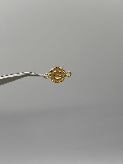 Herraje Letra G Oro amarillo 18k 0,60 Gr / 1 Cm