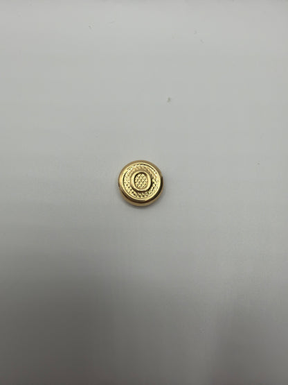 Herraje Letra O Oro amarillo 18k 0,39 Gr / 1 Cm