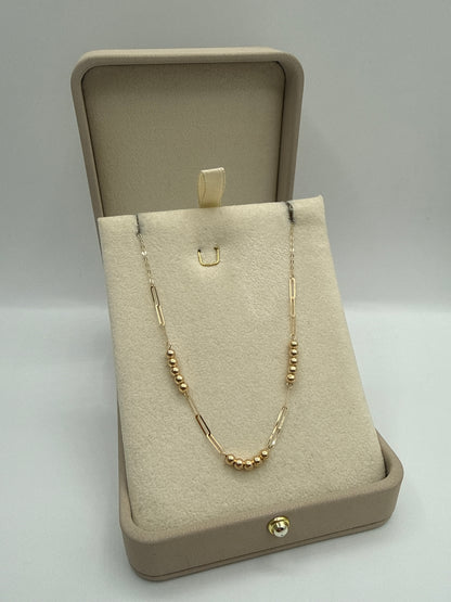 Cadena It Especial Cajon Bola  Oro amarillo 18k +4 / 0,85 Gr / 3 mm / 45 Cm