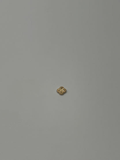 Herraje trebol diamantado Oro amarillo 18k 0,22 Gr / 0,8 Cm