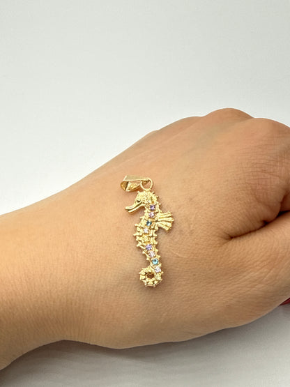 Dije Caballo de Mar  Oro amarillo 18k 1,64 Gr / 12 mm / 2,8 Cm