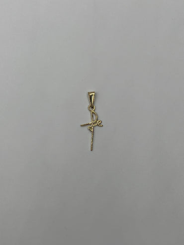 Dije Cruz Fe Oro amarillo 18k 0,64 Gr / 11,35 mm / 2,4 Cm