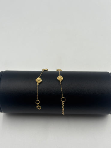 Pulso It 5 trebol graduable Oro amarillo 18k +3 / 2,97 Gr / 7 mm / 20 Cm