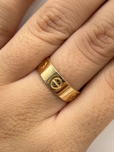 Anillo CT Oro amarillo 18k / Talla 6 1/4 / 2,94 Gr / 5,90 mm