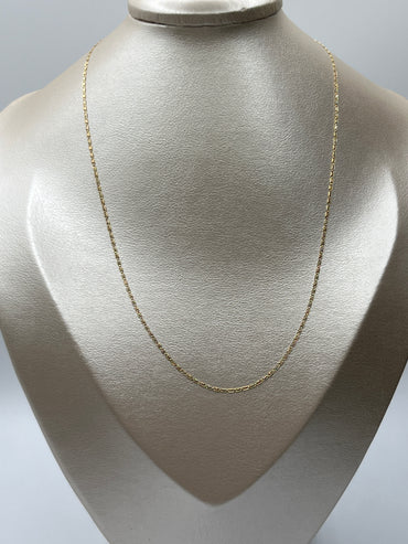 Cadena It Plana diamantada Oro amarillo 18k +3 / 1,79 Gr / 1 mm / 45 Cm