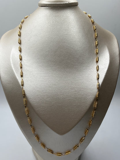 Cadena Rustica Oro amarillo 18k 6,24 Gr / 3,7 mm / 60 Cm