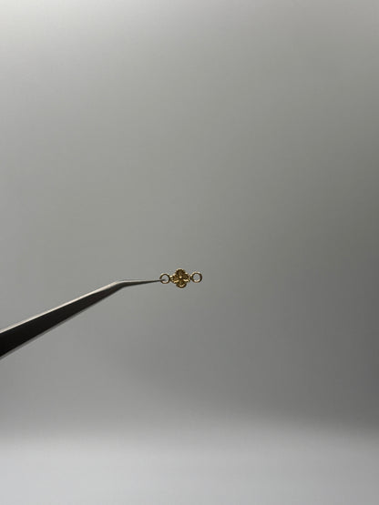 Herraje Flor Oro amarillo 18k 0,25 Gr / 0,6 Cm