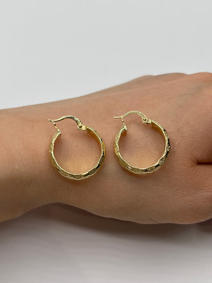 Candonga Mateada Oro amarillo 18k 2,87 Gr / 2 Cm