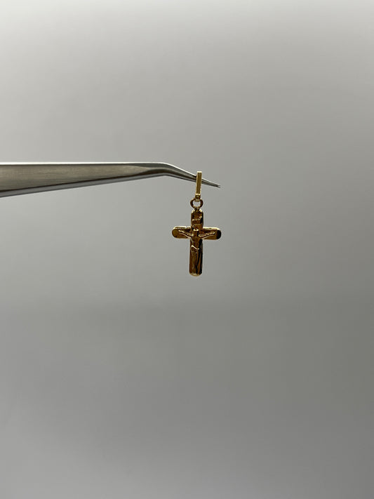 Dije Cruz Cristo Oro amarillo 18k 0,46 Gr / 11,26 mm / 1,9 Cm