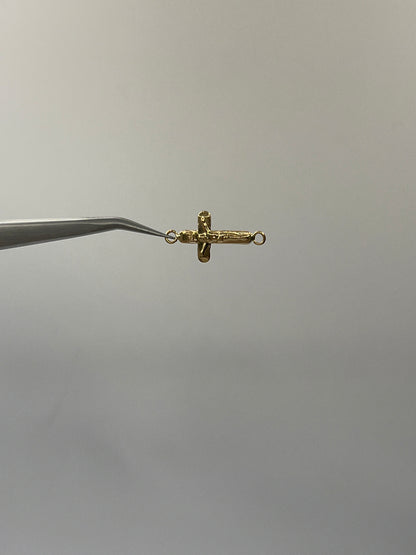 Herraje Cruz Cristo Oro amarillo 18k 0,40 Gr / 1,5 Cm