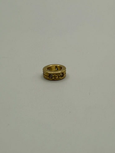 Herraje Separador Circon Blanco Oro amarillo 18k 0,57 Gr / 0,7 Cm
