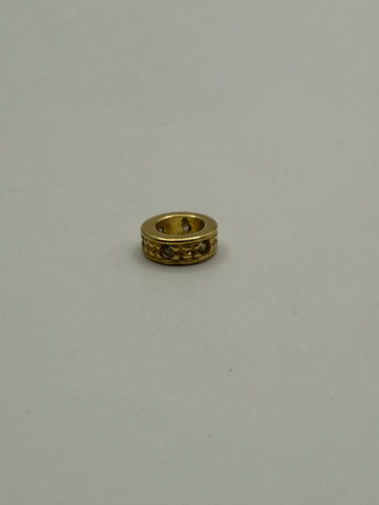 Herraje Separador Circon Blanco Oro amarillo 18k 0,57 Gr / 0,7 Cm