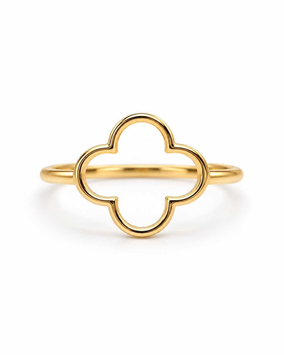 Anillo Trebol Oro amarillo 18k / Talla 6 3/4 / 1,33 Gr / 11,2 mm