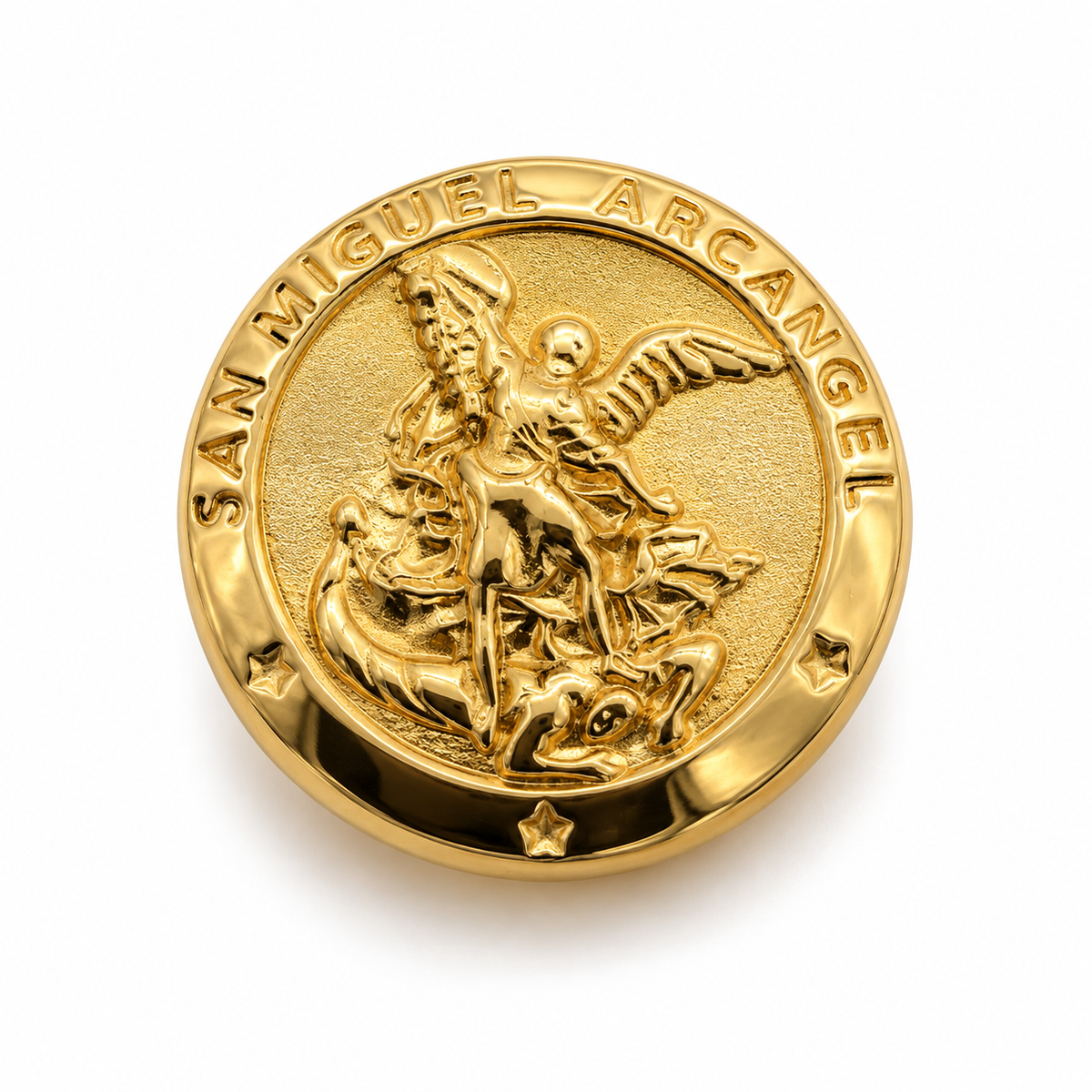 Herraje Arcángel San Miguel Oro amarillo 18k 0,58 Gr / 1,2 Cm