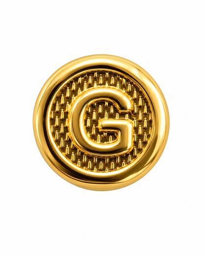 Herraje Letra G Oro amarillo 18k 0,44 Gr / 1 Cm