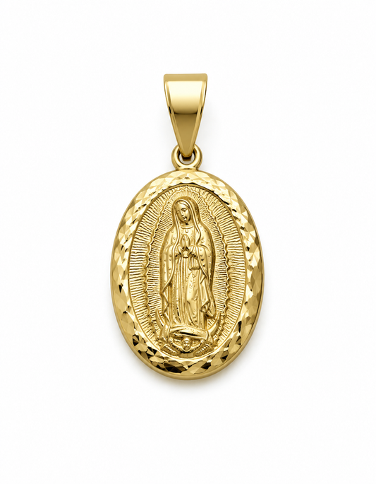 Dije Virgen Guadalupe Oro amarillo 18k 0,78 Gr / 12,45 mm / 1,5 Cm