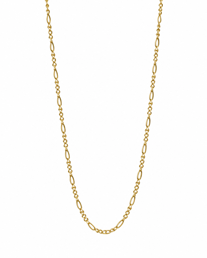 Cadena It Figaro Oro amarillo 18k +3 / 1,08 Gr / 1,25 mm / 50 Cm