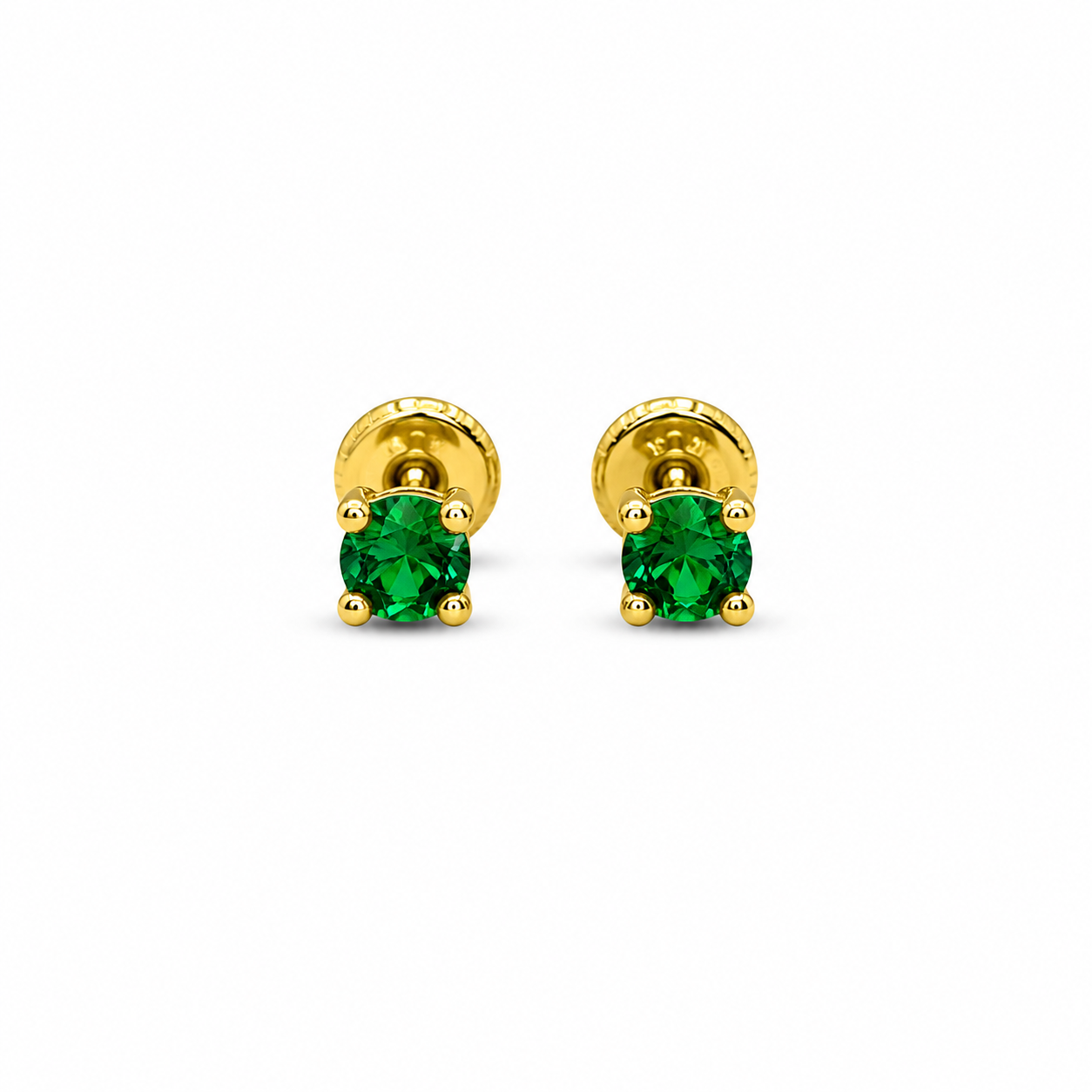 Topos Circon Verde Oro amarillo 18k 0,93 Gr / 5 mm