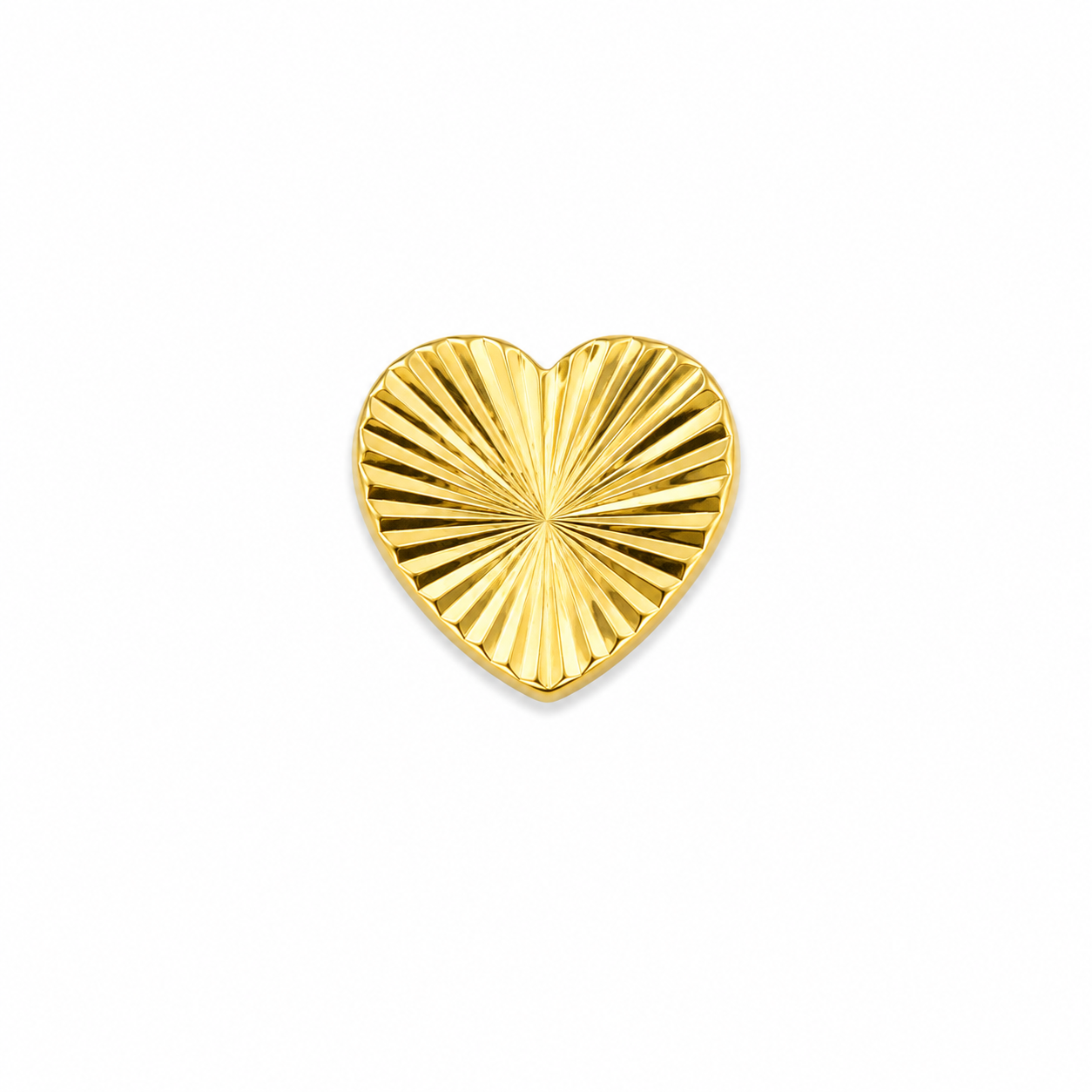 Herraje Corazon Diamantado Oro amarillo 18k 0,22 Gr / 0,7 Cm