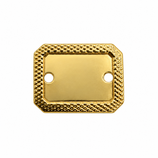 Herraje Placa Diamantada Oro amarillo 18k 0,78 Gr / 1,8 Cm