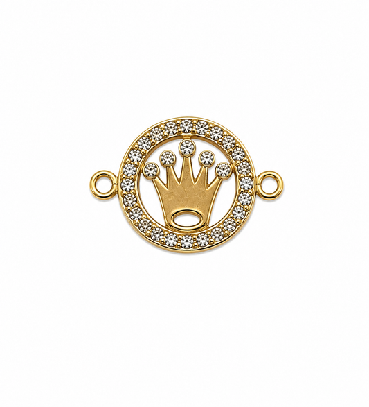 Herraje RX Circon Blanco Oro amarillo 18k 2 Gr / 1 Cm