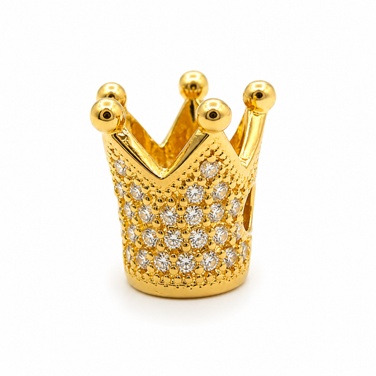 Herraje Corona Circon Blanco Oro amarillo 18k +2 / 2,25 Gr / 1,2 cm