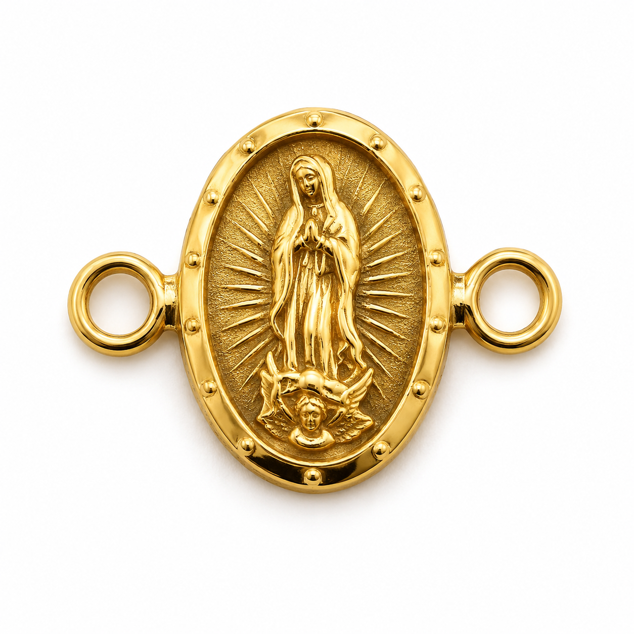 Herraje Virgen Guadalupe Oro amarillo 18k 0,30 Gr / 1 Cm