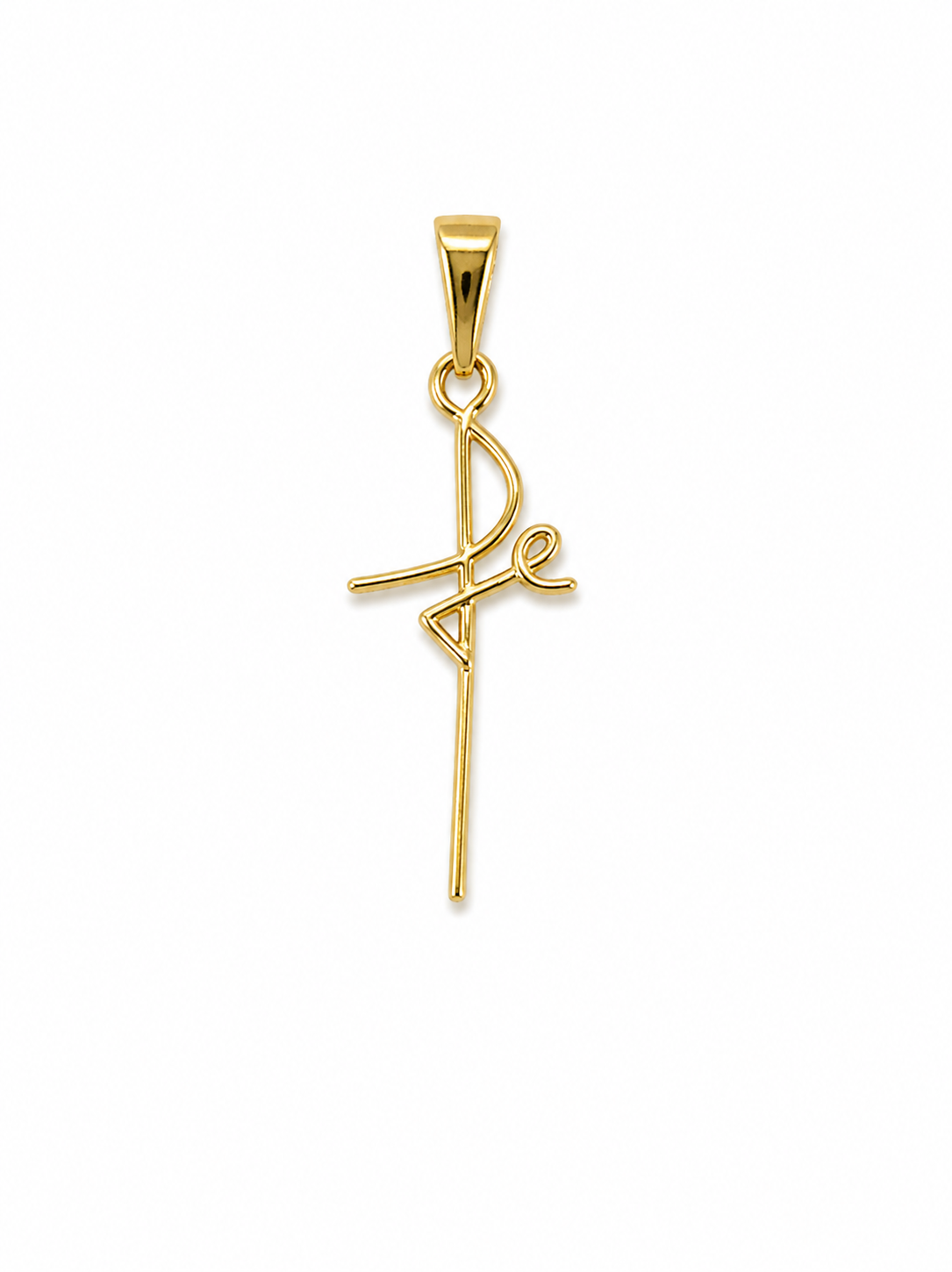 Dije Cruz Fe Oro amarillo 18k 0,64 Gr / 11,35 mm / 2,4 Cm