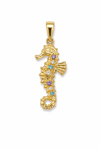 Dije Caballo de Mar  Oro amarillo 18k 1,64 Gr / 12 mm / 2,8 Cm