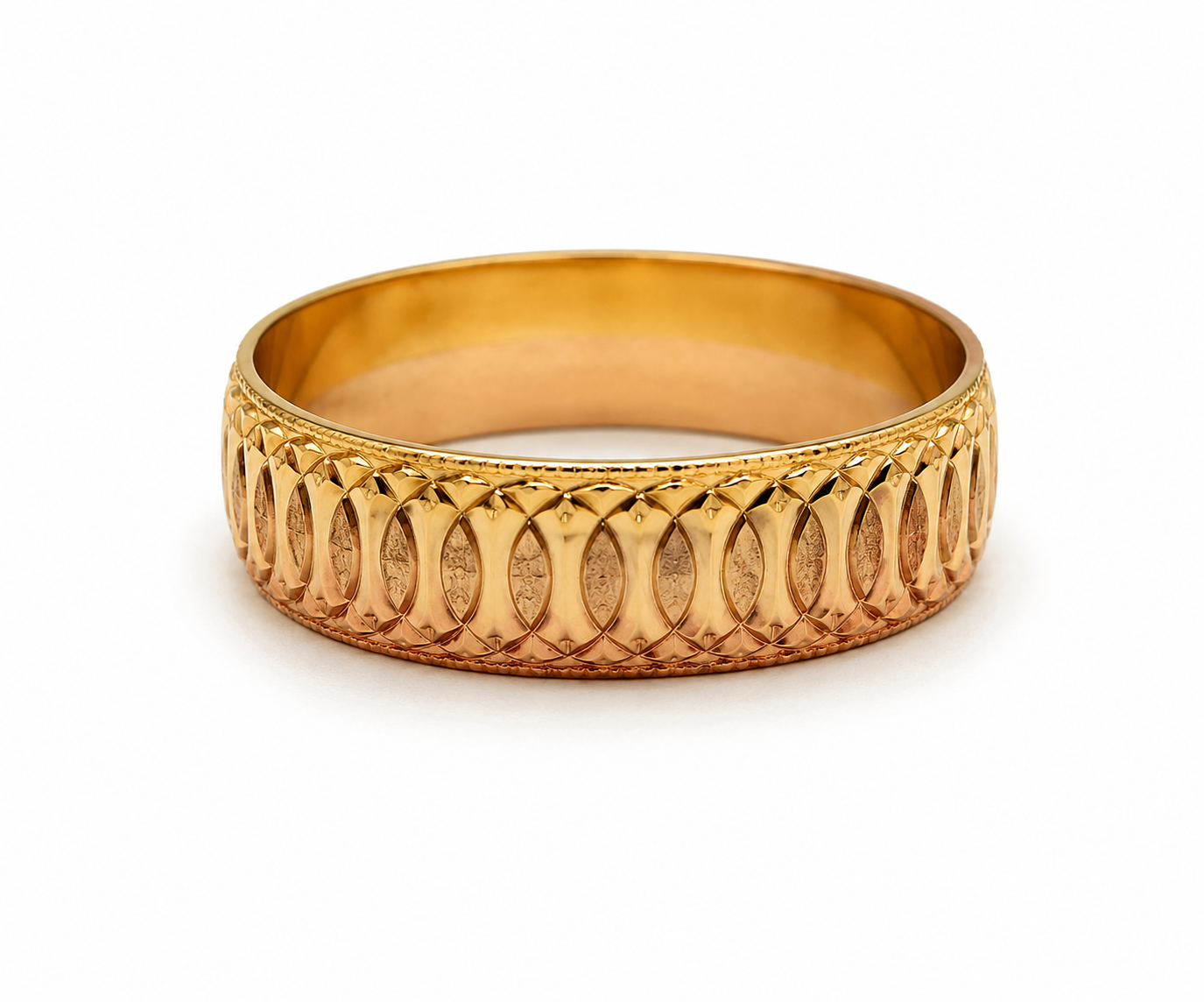 Anillo Rayado Oro amarillo 18k / Talla 6 1/2 / 3,41 Gr / 6 mm
