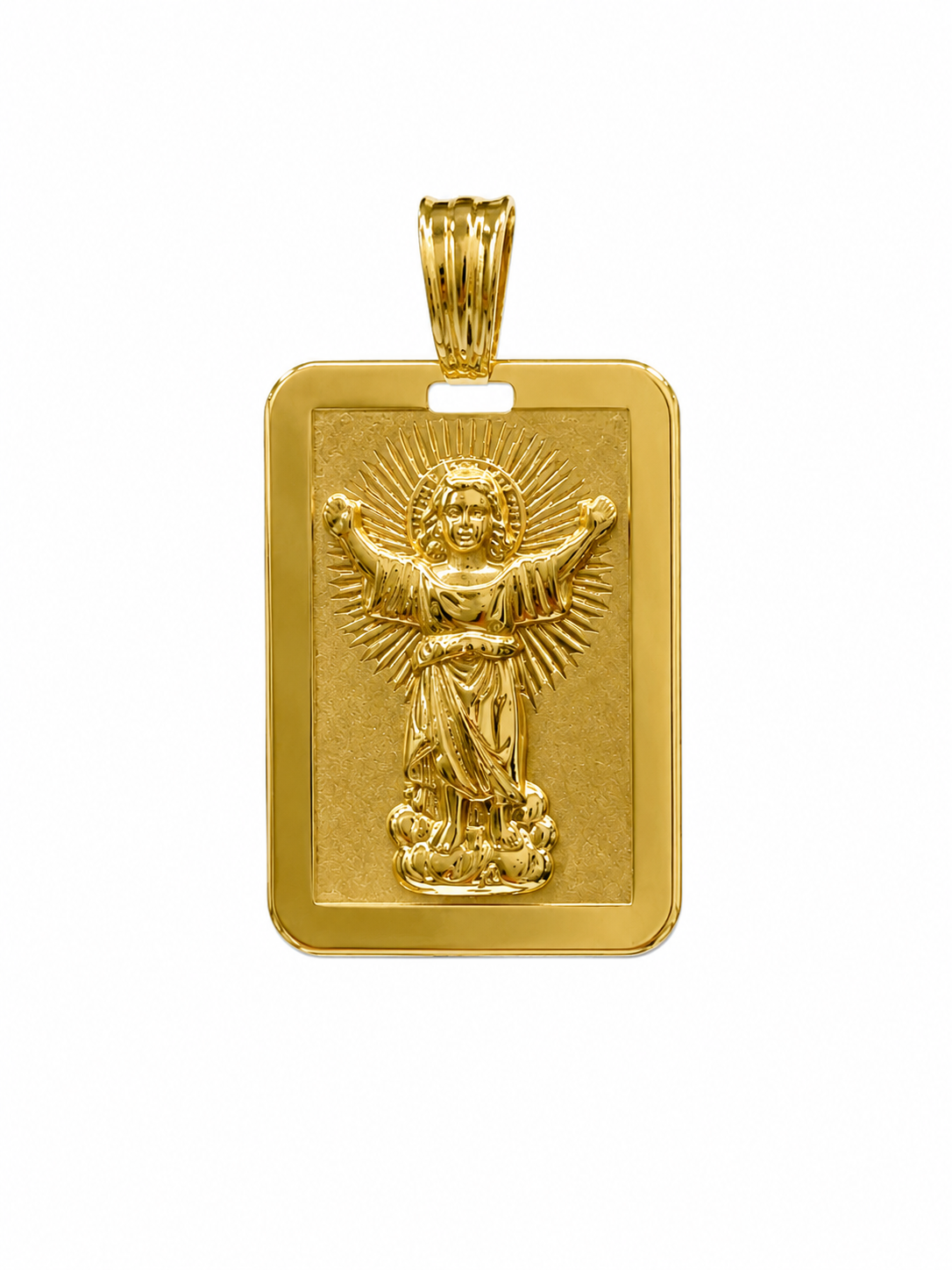 Dije Placa Divino Niño Oro amarillo 18k 1,29 Gr / 14 mm / 2 Cm
