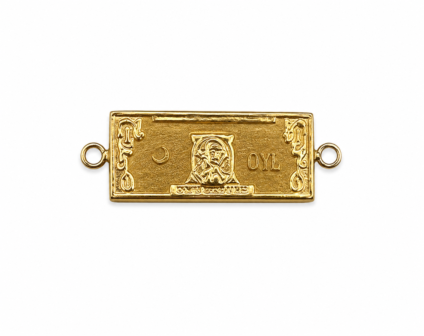 Herraje Dolar Mate  Oro amarillo 18k 0,85 Gr / 0,8 Cm