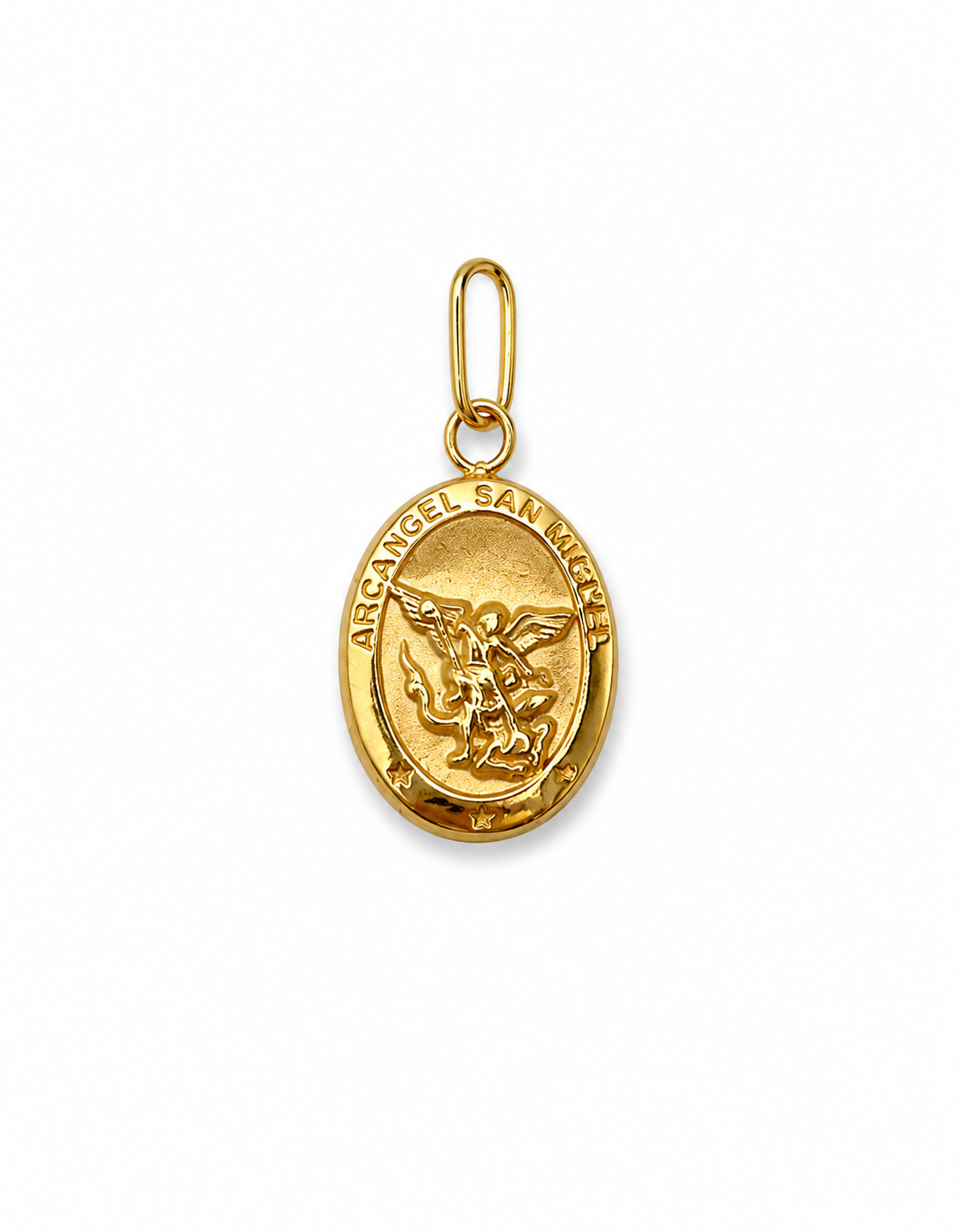 Dije Arcangel San Miguel Oro amarillo 18k 0,94 Gr / 11 mm / 1,8 Cm