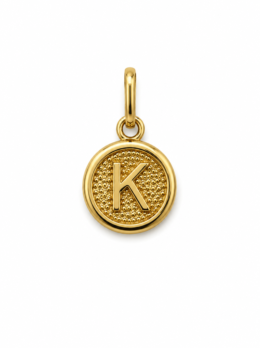 Dije Letra K Oro amarillo 18k 0,54 Gr / 10 mm / 1 Cm