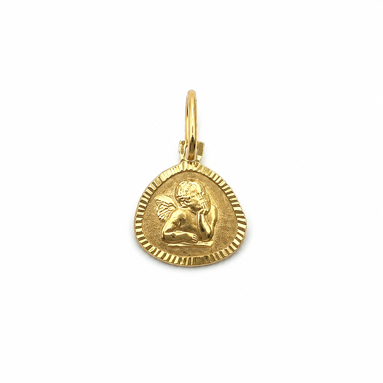 Dije Angel de la Guarda Oro amarillo 18k 0,85 Gr / 8,9 mm / 0,84 Cm