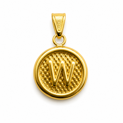Dije Letra W Oro amarillo 18k 0,50 Gr / 10 mm / 1 Cm